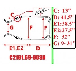 New Easy Entry Heavy Duty Adjustable 7 Piece Curved Shafts 69-80 Unit